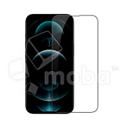Защитное стекло "Премиум" для iPhone 13 Pro Max/14 Max Черное (Закалённое+, полное покрытие)